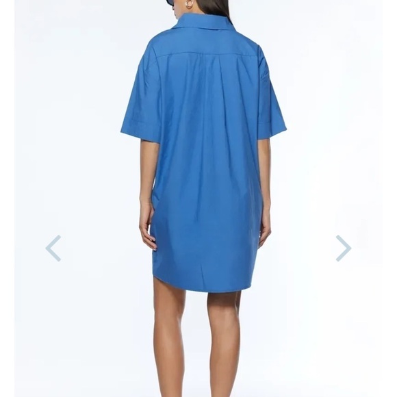 NWTs Oak + Fort | Cobalt Blue Button Down Shirt Dress Size small - Picture 3 of 12